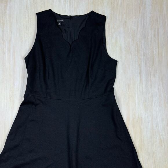 Talbots Black Sleeveless Scallop Neck Ponte Knit Dress Size 6 - Picture 2 of 15